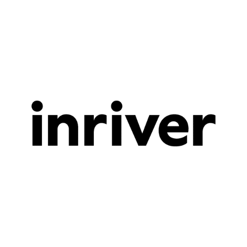 The image shows a logo with the text "inriver" written in lowercase black letters on a white background, symbolizing the transformative partnership between inriver and Chameleon Collective.