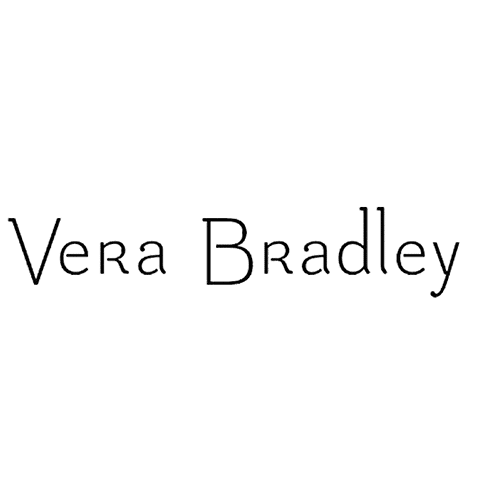 The image shows the logo for Vera Bradley, featuring the brand name "Vera Bradley" in stylized, elegant black text against a transparent background.